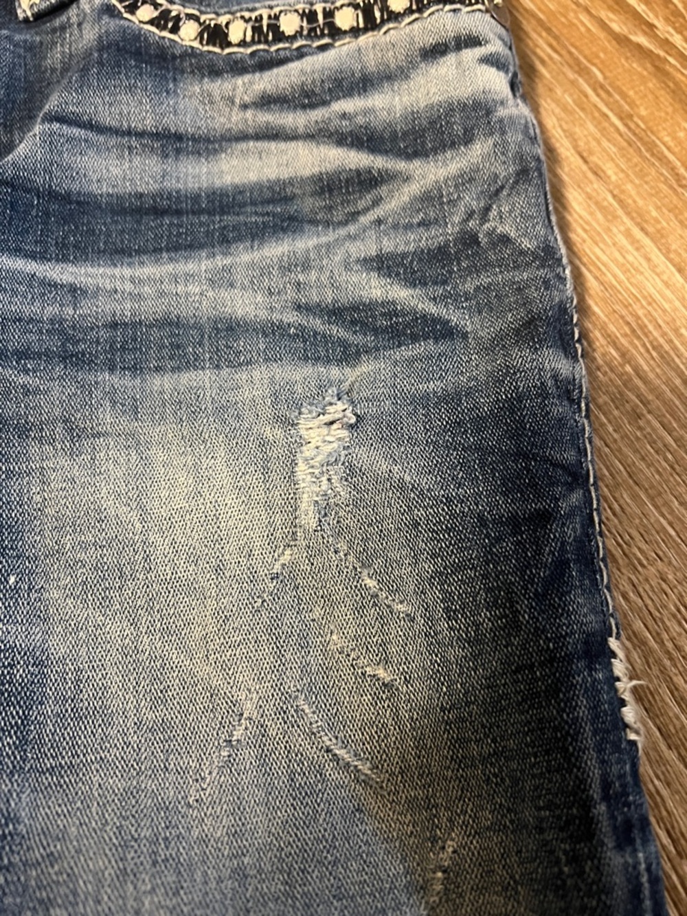 Big Star Vintage Jenae Distressed Skinny Stretch Jeans size 29 - Picture 8 of 11